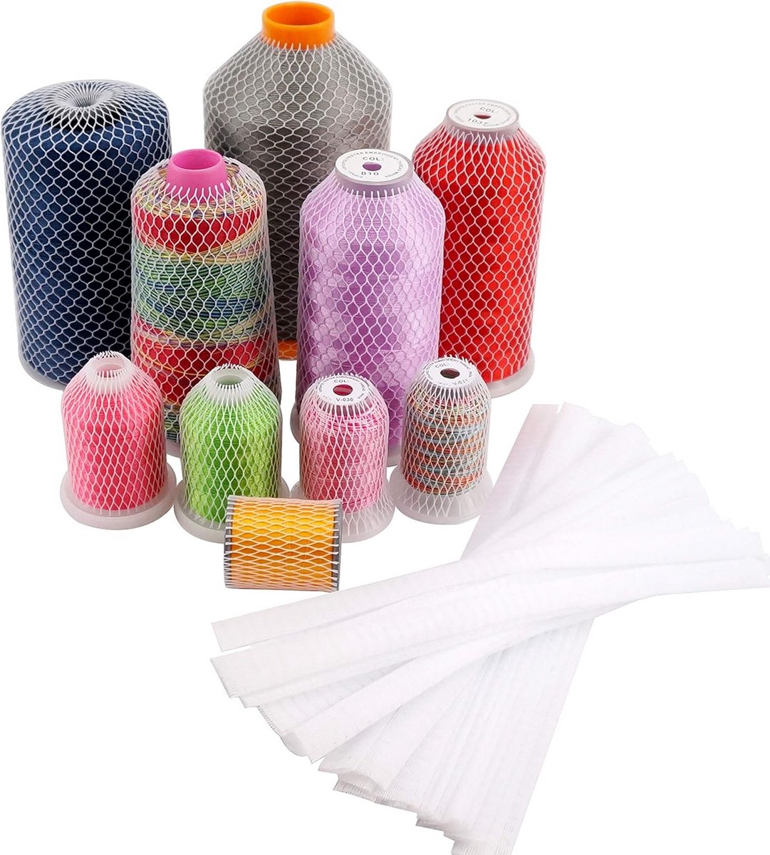 Draadnetto spoelbeschermer voor Borduren, Naaien en Quilten - 50 Stuks, 25cm