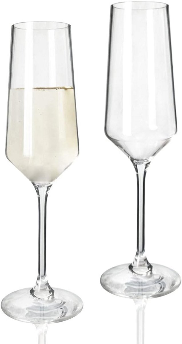 Champagneglazen 280 ml - Onbreekbaar en Krasbestendig Voor Camping en Thuis