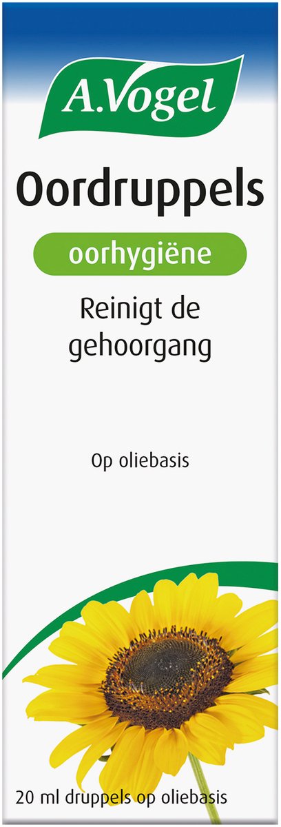A.Vogel Oordruppels oorhygiëne. Reinigt de gehoorgang. - Reinigt de gehoorgang (oorsmeer) - 20 ml