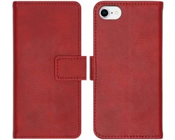 imoshion Hoesje - Geschikt voor Apple iPhone SE (2022) / SE (2020) / 8 / 7 / 6s / 6 - Luxe Bookcase - Rood