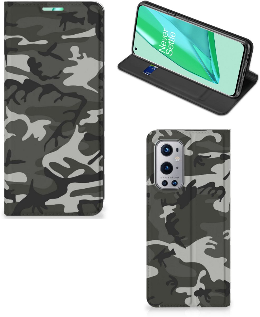 OnePlus 9 Pro Hoesje met Magneet Army Light