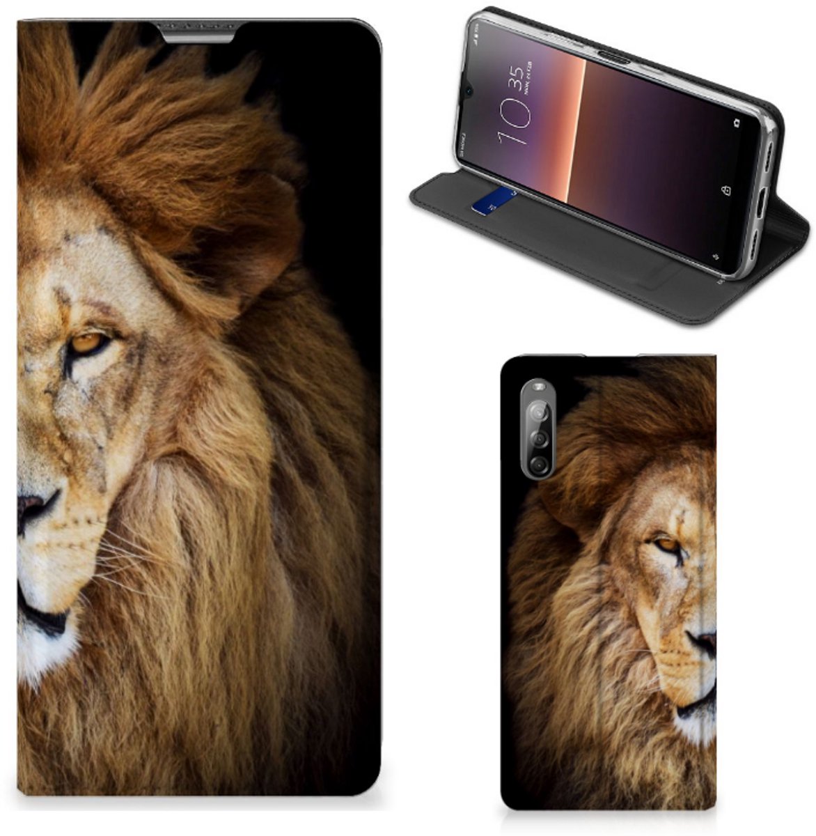 Book Case voor Sony Xperia L4 Hoesje maken Leeuw