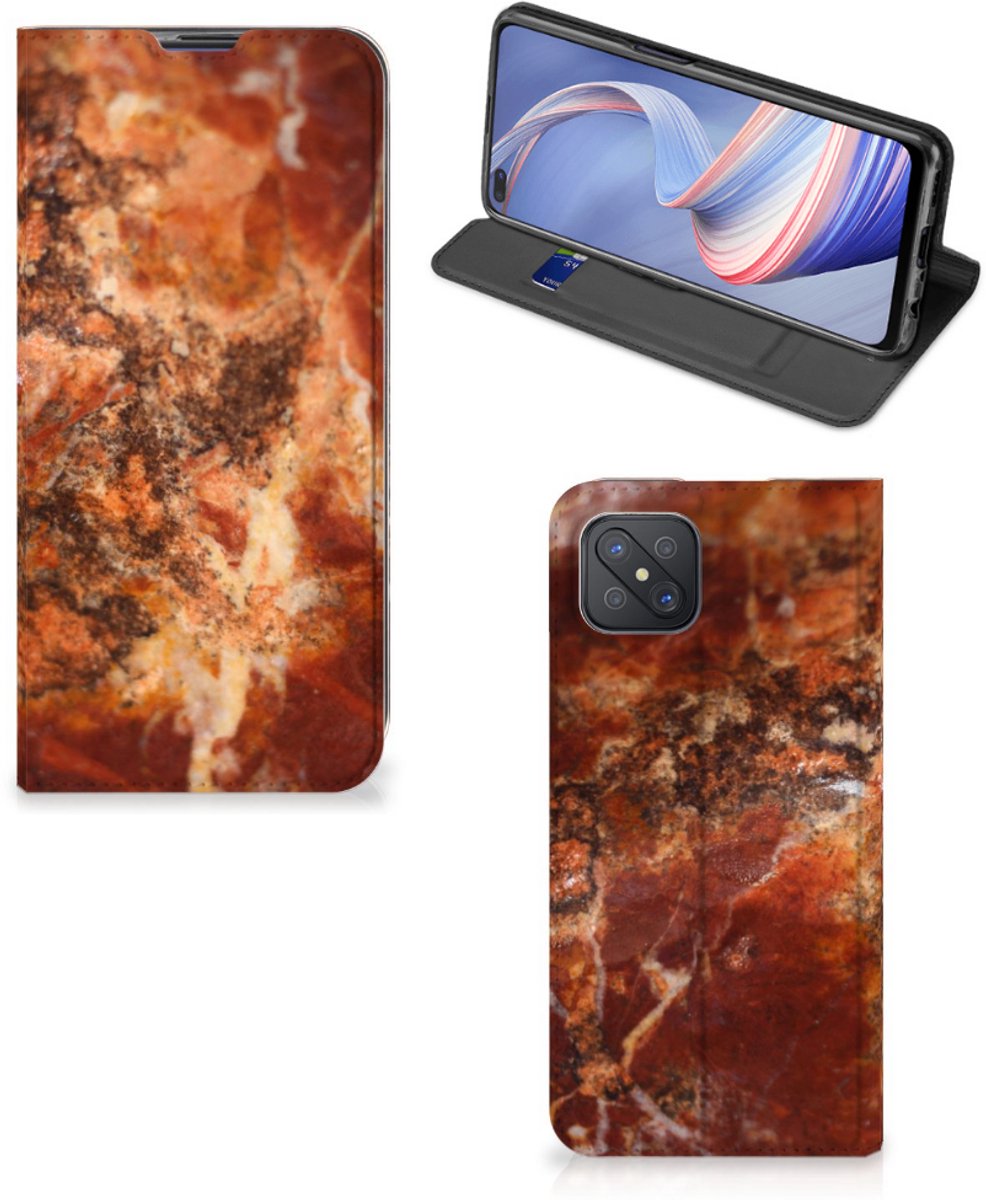 OPPO Reno4 Z 5G Standcase Marmer Bruin
