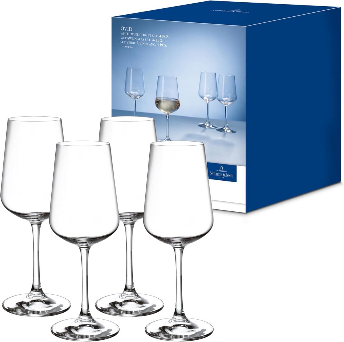 Kristallen Wijnglas Transparant voor Witte Wijn - Tijdloos Design