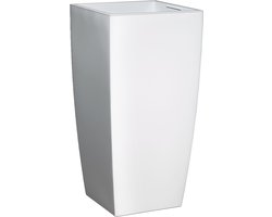 Elezza Infinity Bloempot L25 x B25 x H52 cm - Wit