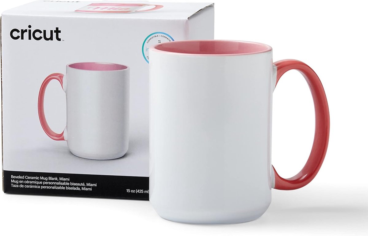 Beveled Ceramic Sublimation Mug 425ml | Infusible Ink Geschikt voor Elke Snijders
