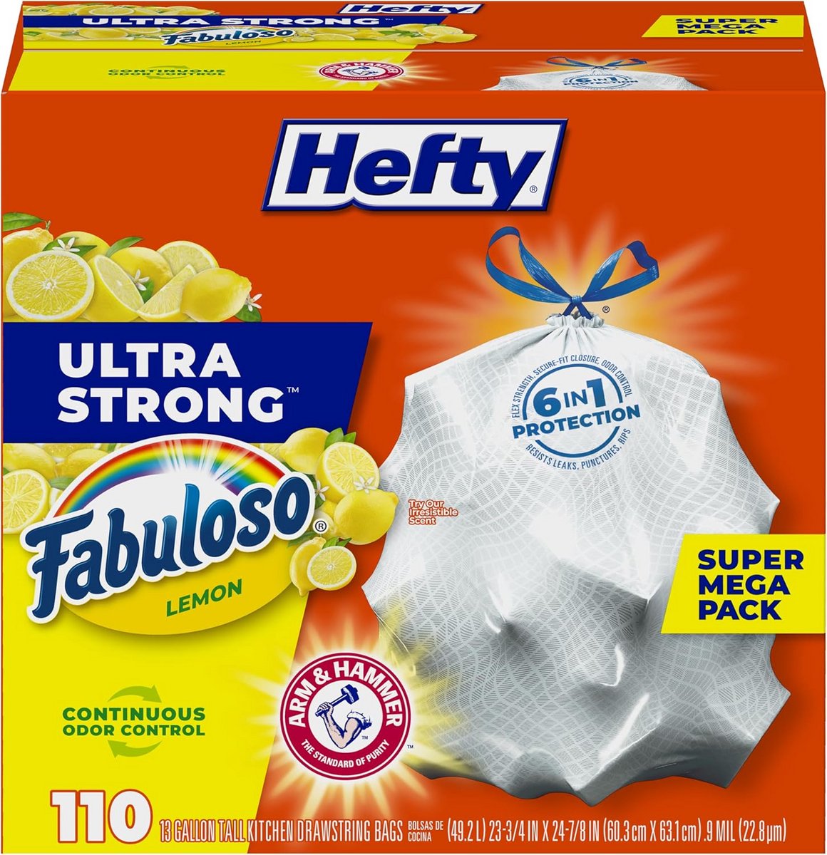 Ultra Sterke 13 Gallon Vuilniszakken - Weerstaan Lekken en Geur, 110 Zakken