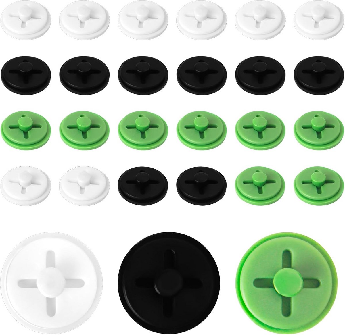 Startnummerclips en bevestigingssysteem voor races – 24 stuks