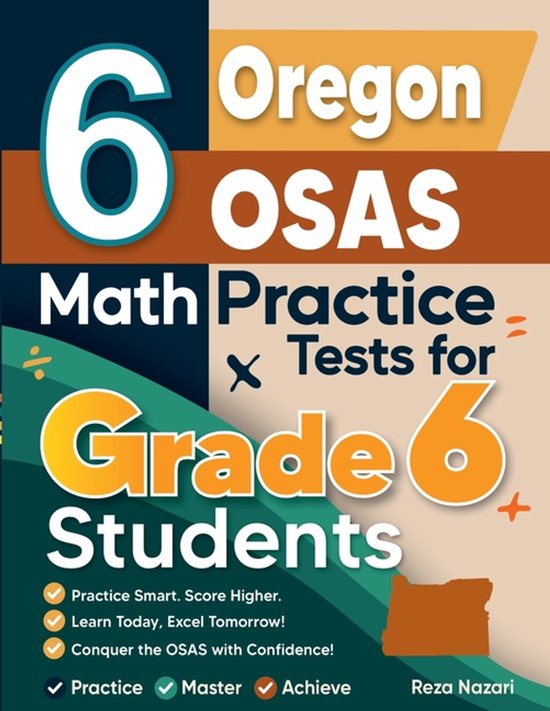 6 Oregon OSAS Math Practice Tests for Grade 6 Students - cover