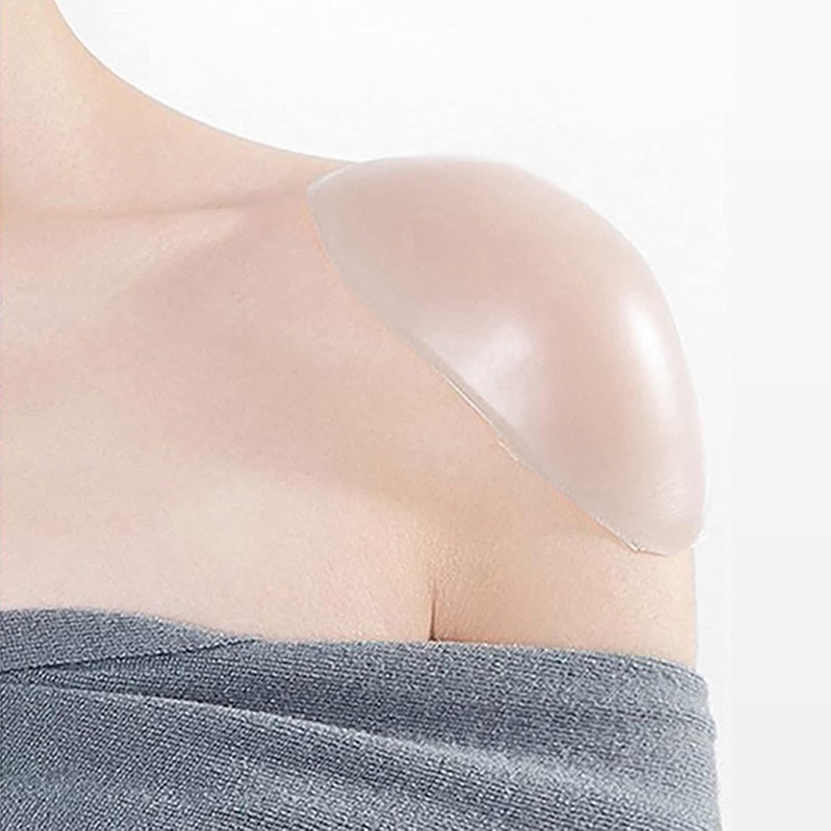 Daity 1 paar - Siliconen schouderpads voor dames - antislip schouderliftpads - onzichtbare - ademende schouderboosterpads - herbruikbaar. transparant