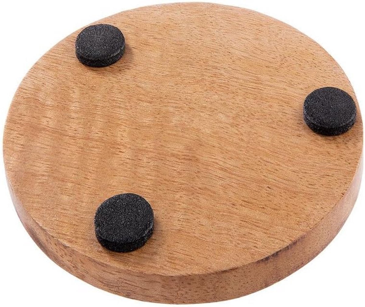 Houten Onderzetters Maritiem Design - 4 Stuks 10 x 0,5 cm
