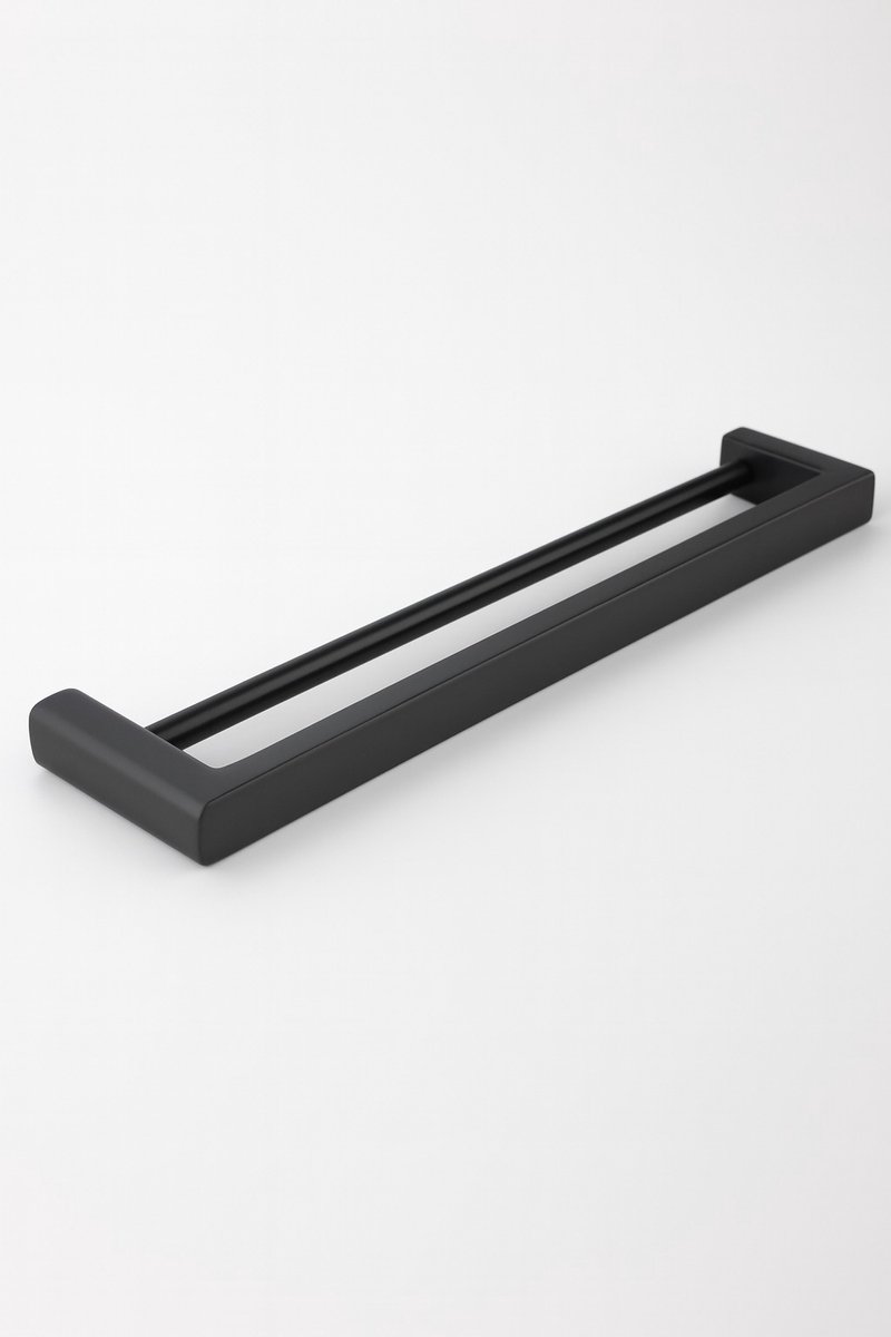 LINEA Handdoekhouder dubbel | zwart 595X120X20 | KAYvit