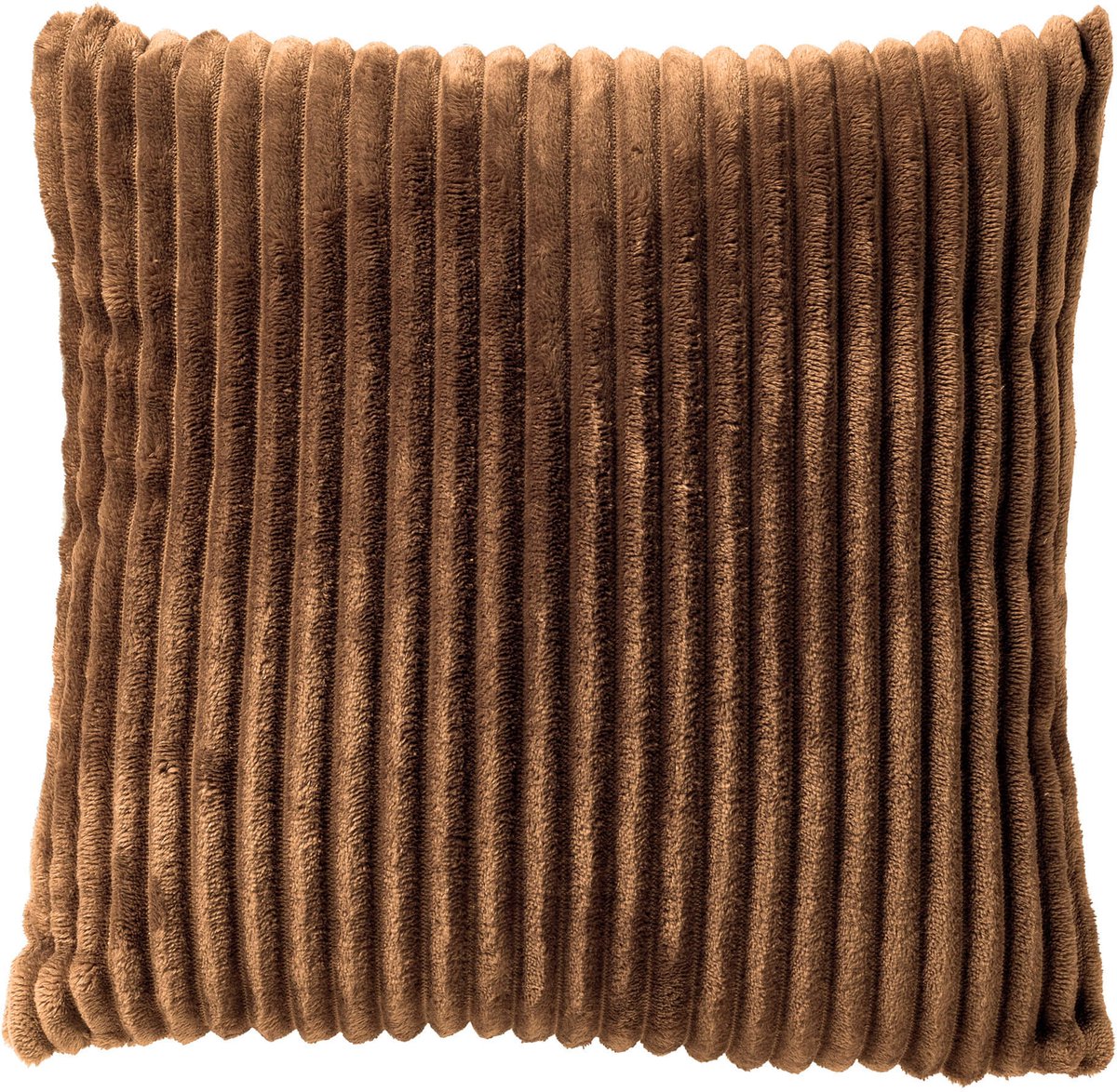 Dutch Decor MART - sierkussen 45x45 cm - zacht ribfluweel - gerecycled - Tobacco Brown - bruin - Inclusief binnenkussen - Luxe kussens voor woonkamer & bank