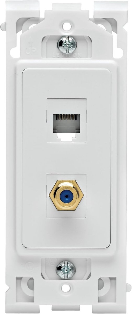 Telefoon/TV-inzetstuk voor QuickPort - Wit