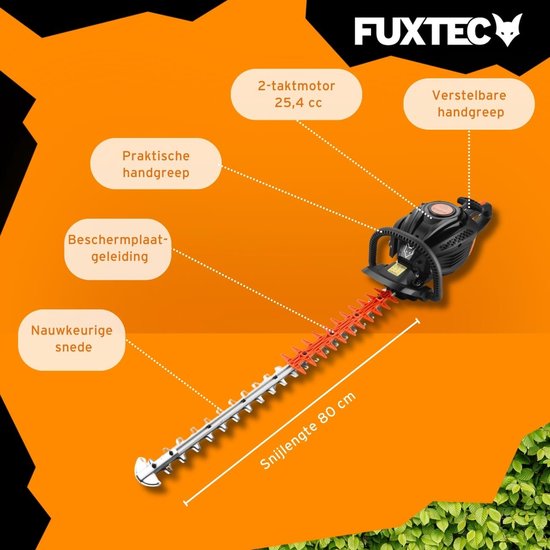 FUXTEC Heggenschaar benzine "Pro" - 80cm snijlengte - 25.4cc - FX-MHP126 van FUXTEC — afbeelding 4