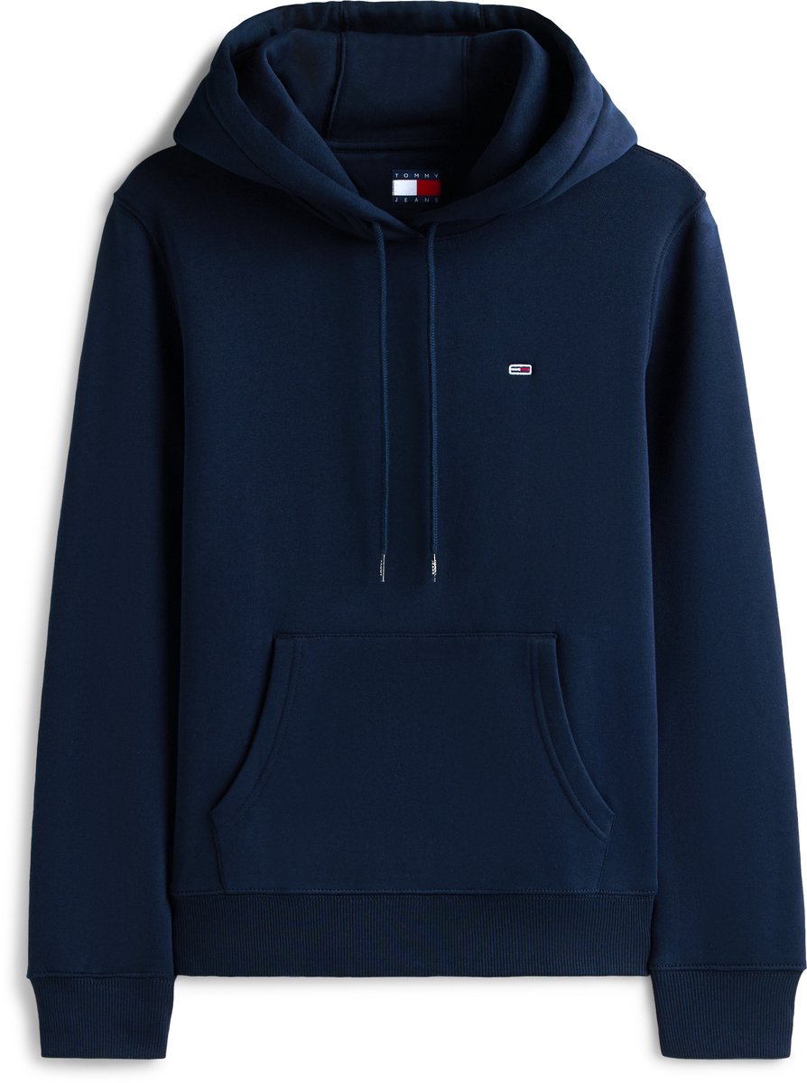 Tommy Jeans Flag Embroidery Brushed Fleece Hoody Blauw