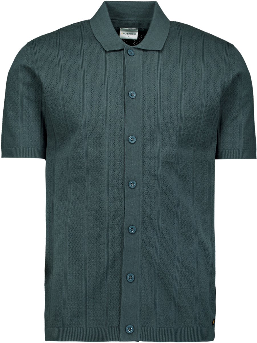Gebreide polo met knoopsluiting