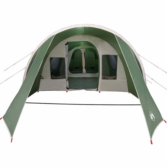 vidaXL - Tunneltent - voor - 4 - Personen - Groen - en - Wit - 778 - x - 356 - x - 210 - cm van Vidaxl — afbeelding 4