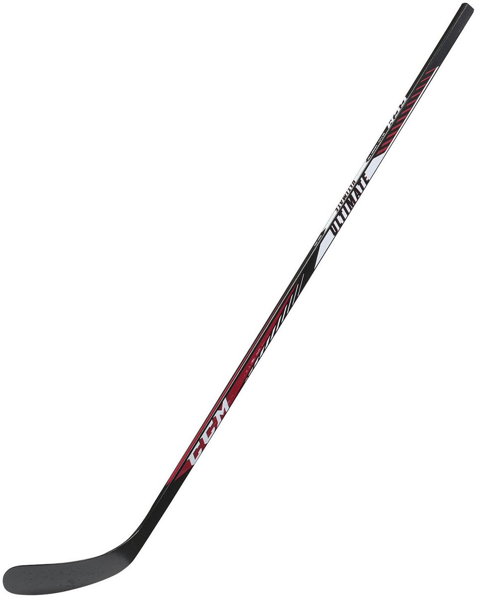 CCM Ultimate IJshockeystick - Houten Stick - Senior - Zwart/Rood - Flex 85 - Rechts