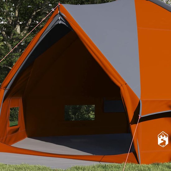 vidaXL - Teepee - Tent - voor - 10 - Personen - 10-persoons - Grijs - en - Oranje — afbeelding 5