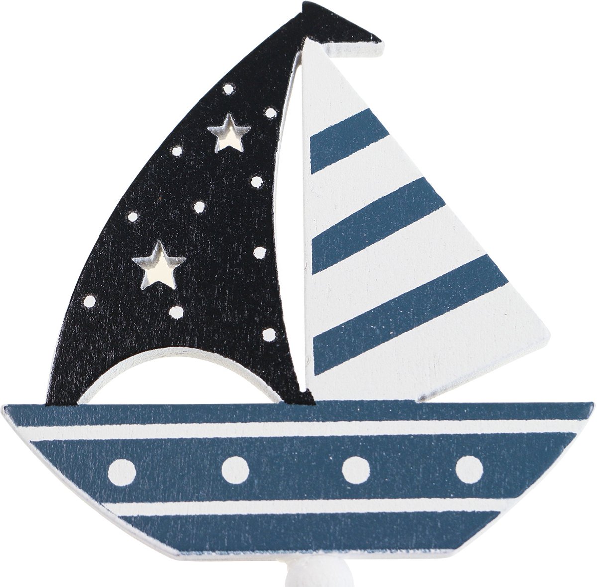 Maritieme decoratie boot bloemsteker decoratie schip 7cm 14st, 14 Stüc