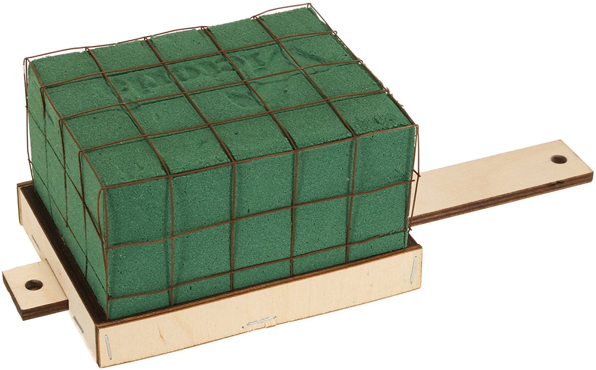 Steekschuim baksteen basis hout Florette Eco 12×10cm