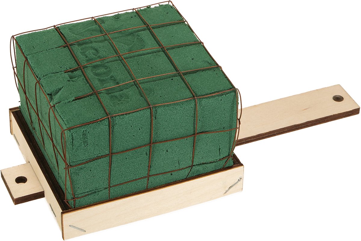 Steekschuimsteen Florette Eco met hout 10×10cm