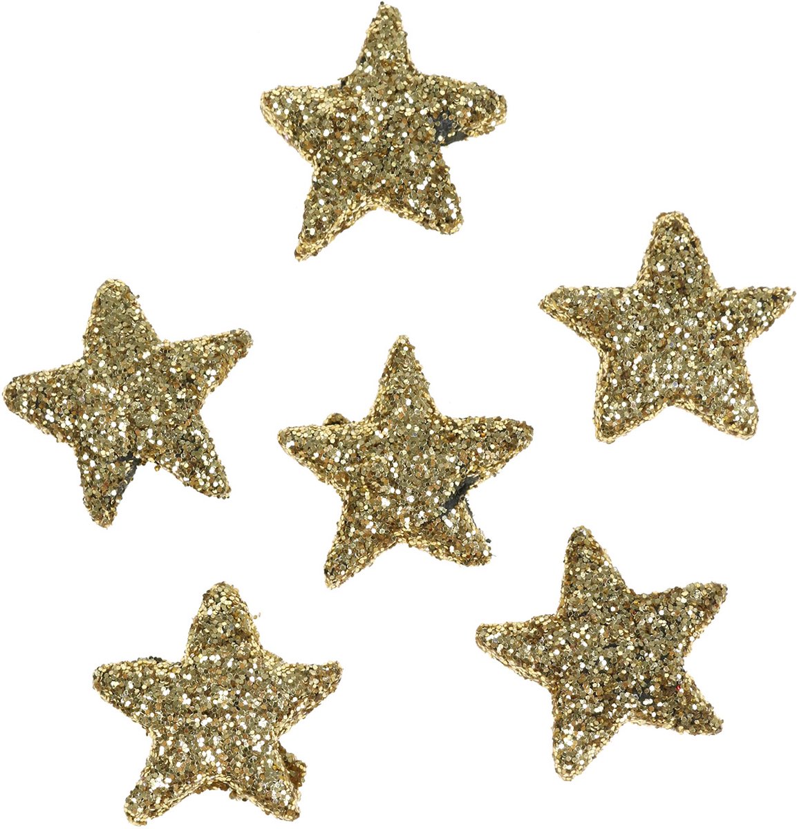Sterren glitter goud 1,5cm 144 st, 144 Stück