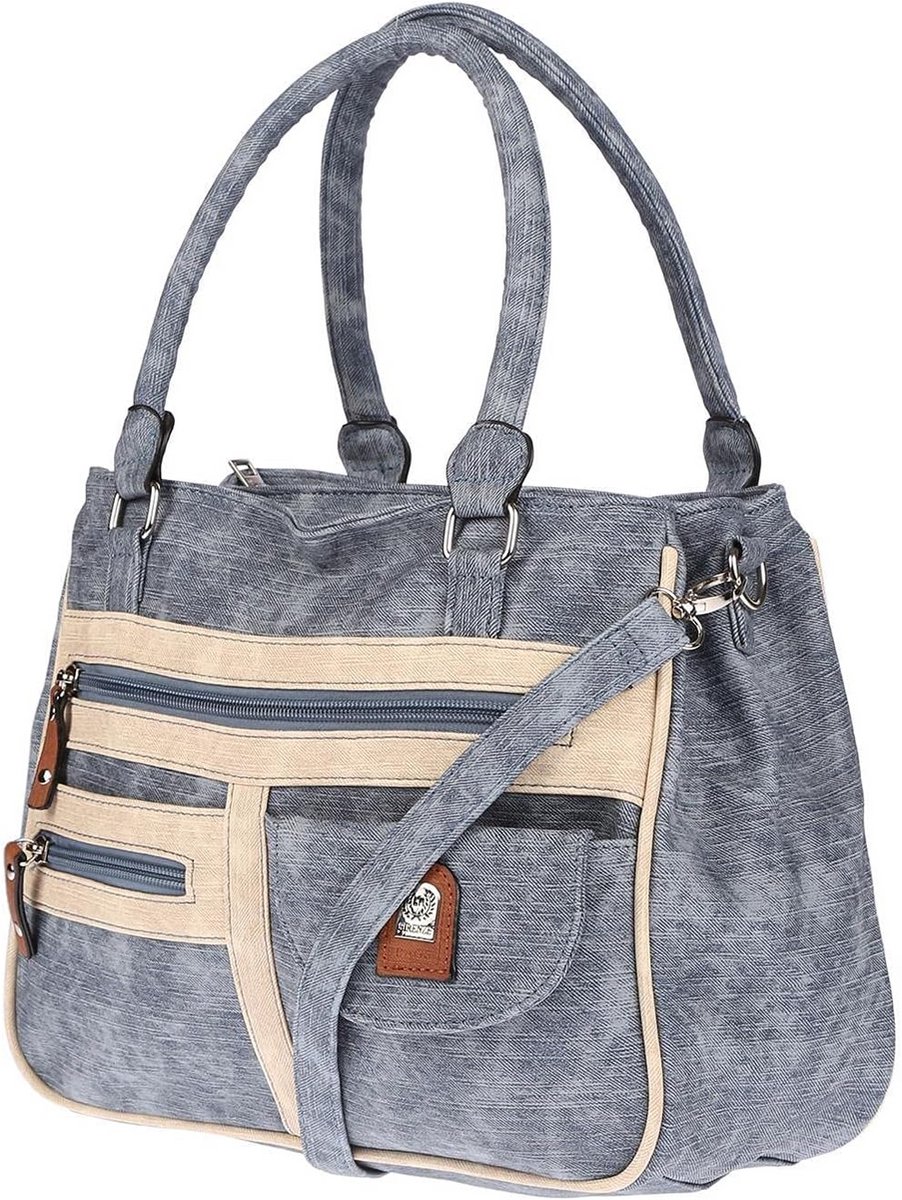 Grote schoudertas voor dames in leerlook