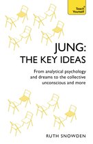 Boek met de titel 'Jung: The Key Ideas' in het Engels, met gestileerde afbeeldingen van stoelen.