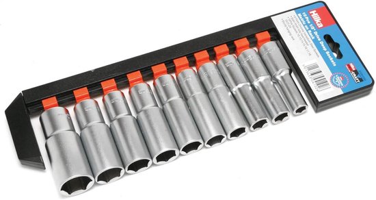 Diepe Metrische Dopsleutelset 10-delig 1/2" | bol