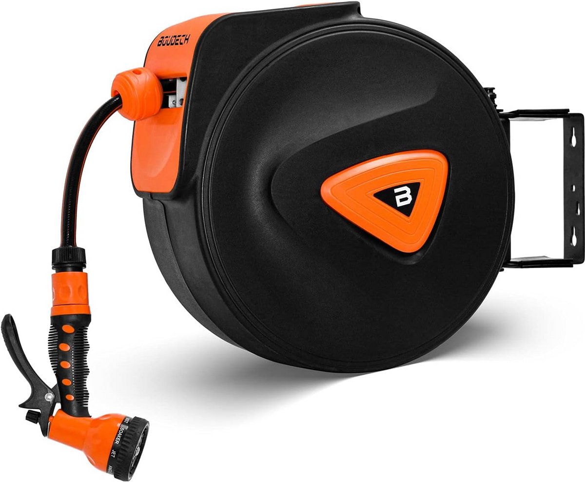 Automatische Slanghaspel 10m voor Tuin - Wandmontage & 180° Draaibaar