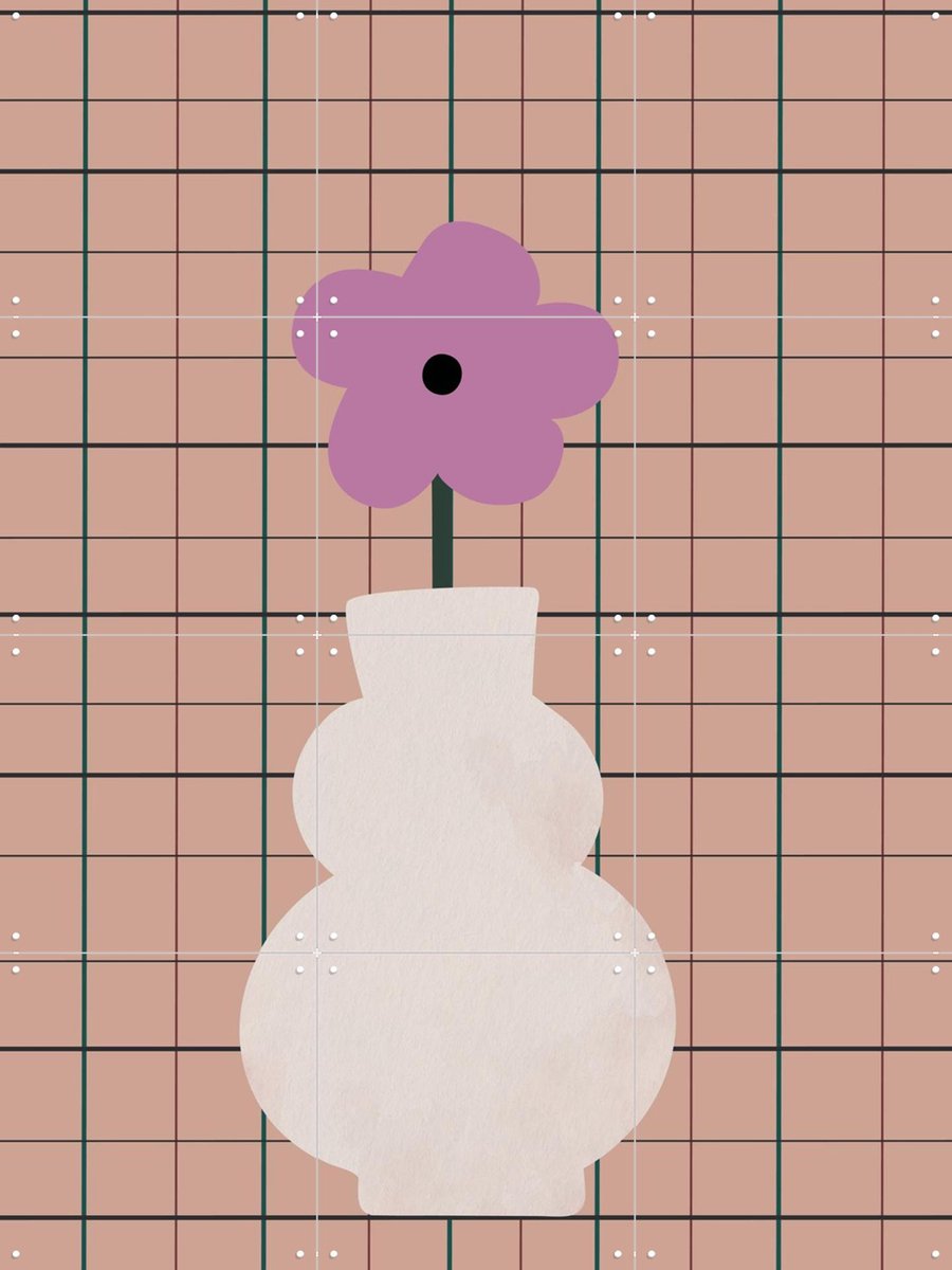 IXXI Tiny Bouquet, Little Otja - 60 x 80 cm - Gratis ophangtool - Grote wanddecoratie en posters - Abstract, Grafisch Ontwerp, Minimalisme