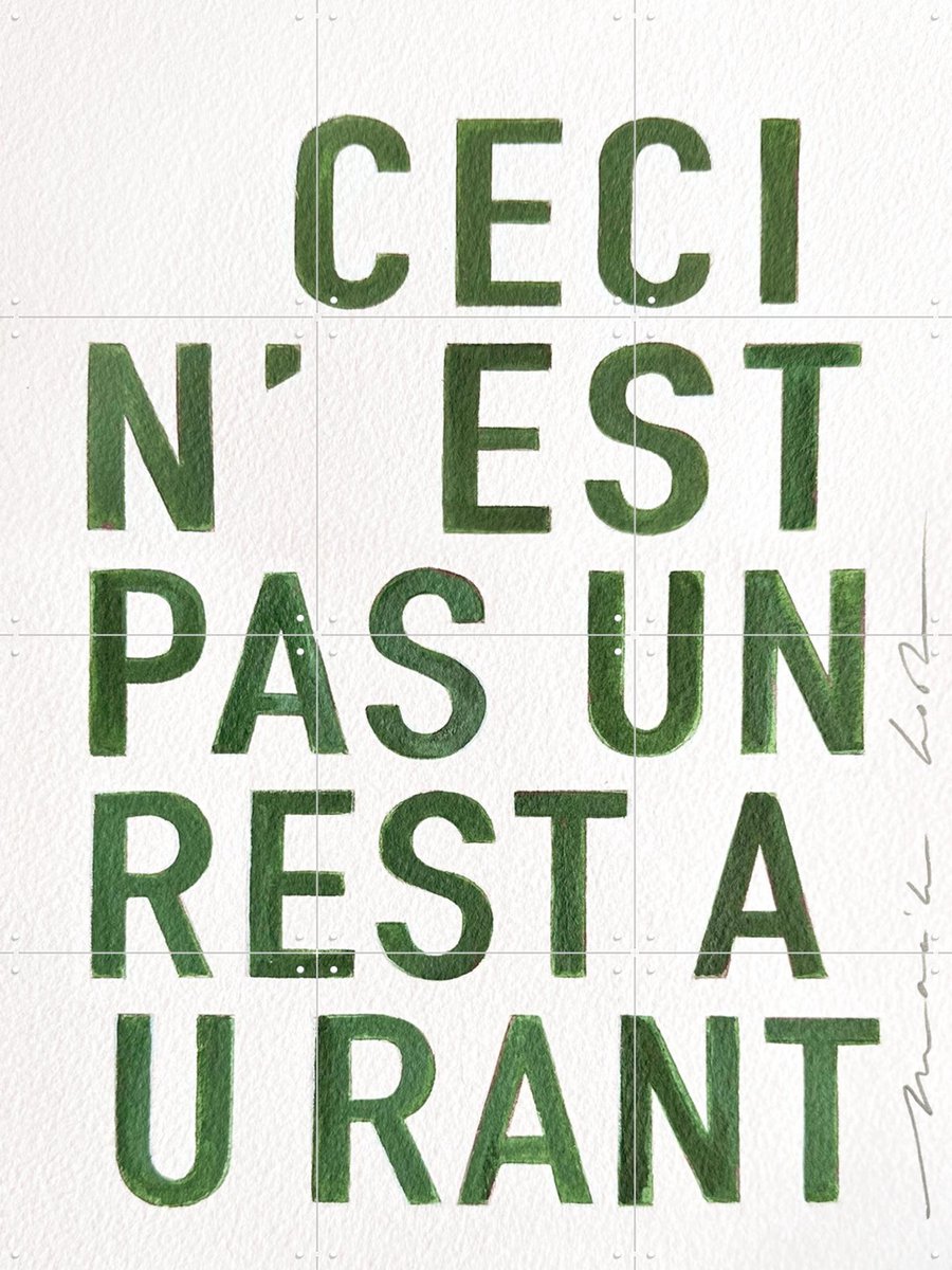 IXXI Restaurant Green, Maaike Koster & My Deer Art Shop - 60 x 80 cm - Gratis ophangtool - Grote wanddecoratie en posters - Typografie, Grafisch