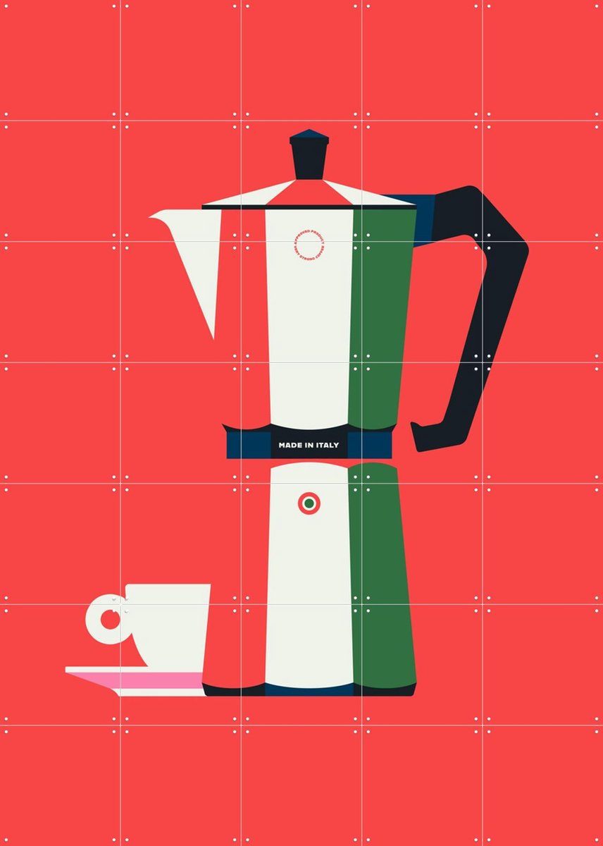 IXXI Made in Italy, Bo Lundberg - 100 x 140 cm - Gratis ophangtool - Grote wanddecoratie en posters - Grafisch Ontwerp, Illustraties, Kleurrijk