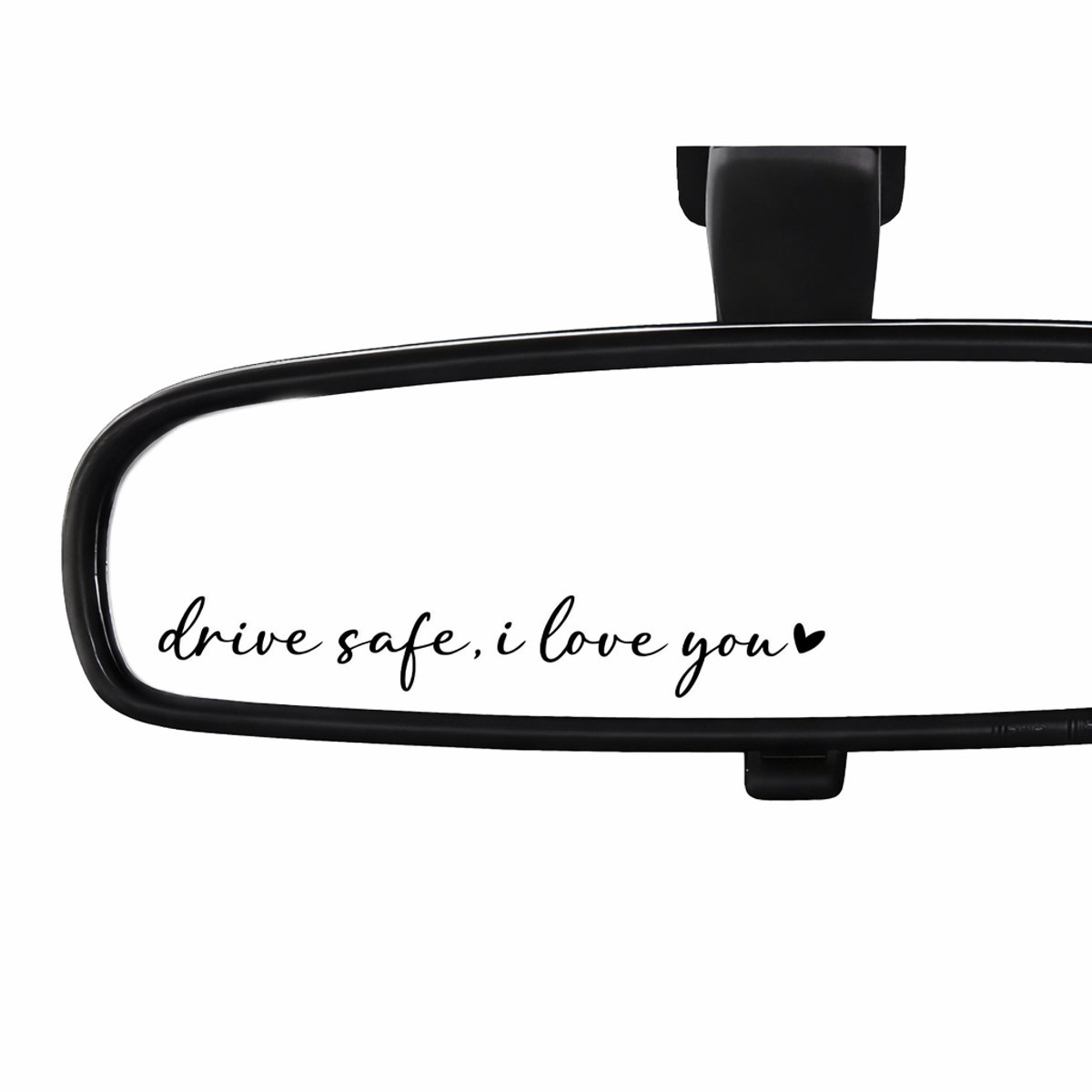 I Love You Drive Safe Aufkleber, 6 Stück weiße Rückspiegel Sticker mit