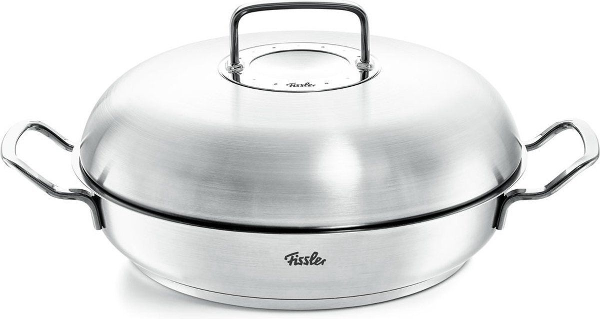 Fissler Pure-Profi Collection Serveerpan met High-Dome RVS Deksel, 28cm