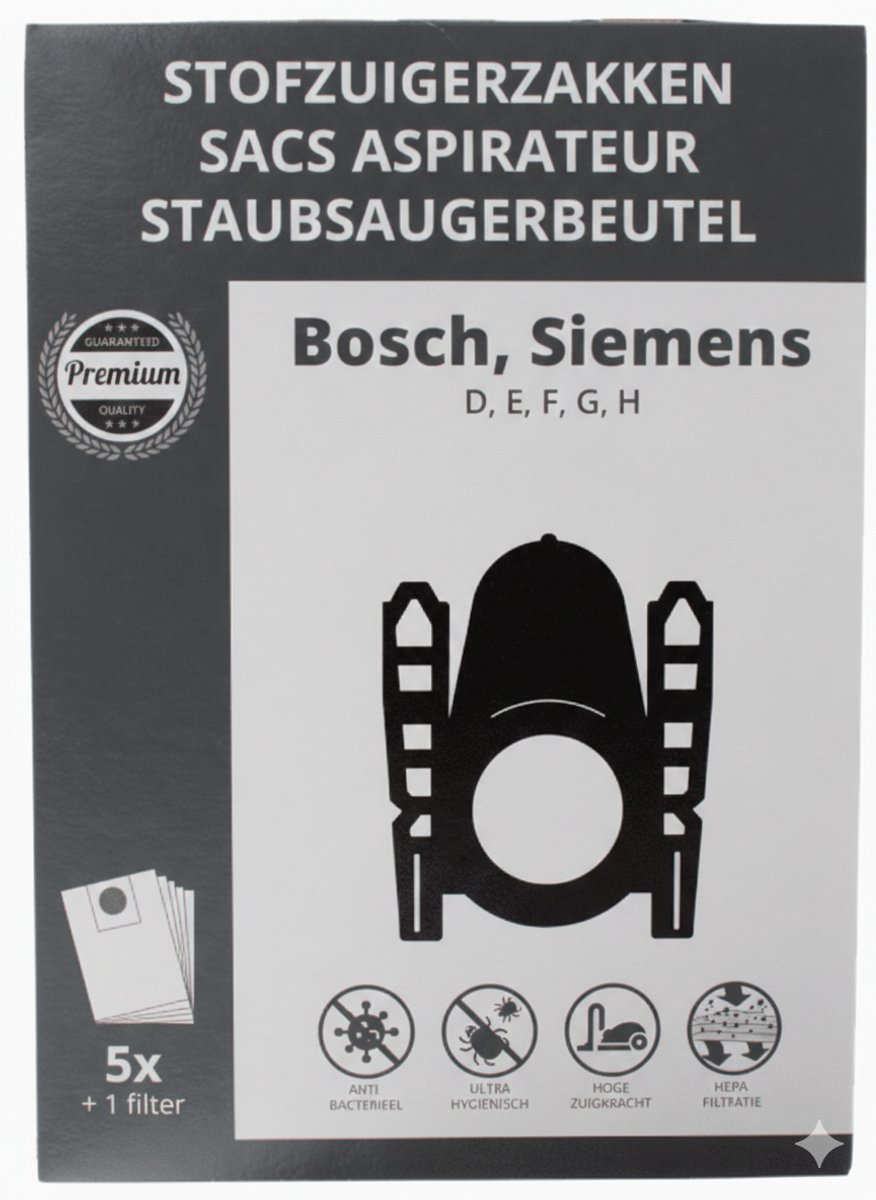 Stofzuigerzakken – Geschikt voor Bosch / Siemens – 5 Stuks