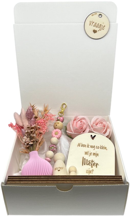 Coffret cadeau Voulez-vous être mon PETER ? | Noir | T-shirt taille XL | roses de mer | porte-clés | mètre | devenir parrain | questions de parrain | devenir parrain | cadeau | boîte avec une question