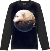 Wolven Yin And Yang Wolves The Coloured House Longsleeve T-shirt XL