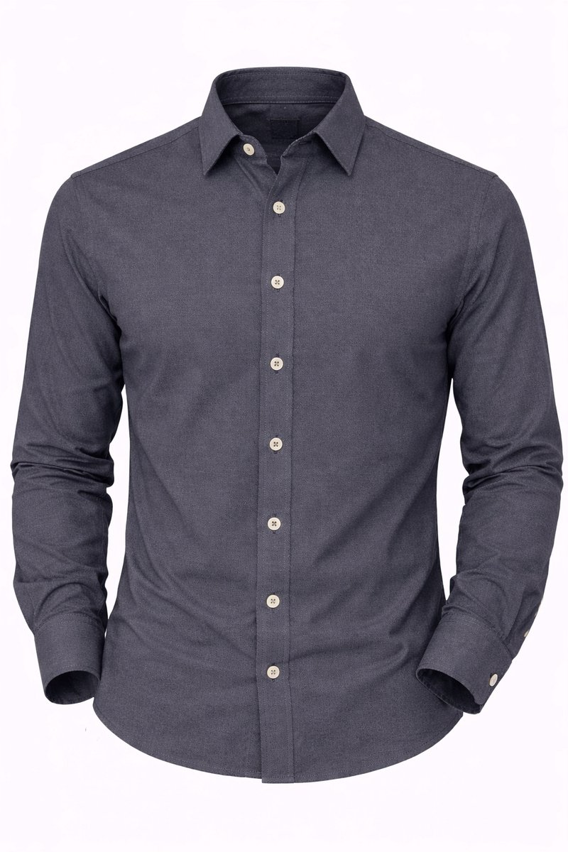 Overhemd Harvest Brisbane Heren – Maat S – Grijs/Zwart – Comfort Fit – Zakelijk & Casual Overhemd