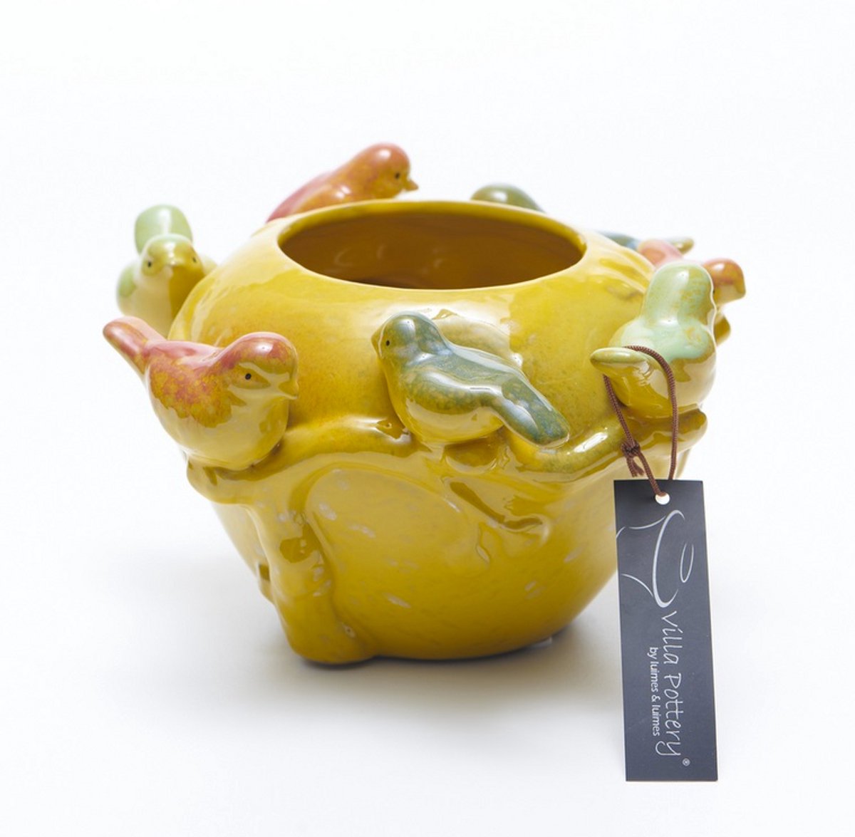 Villa Pottery Vaas - Villa Pottery - Decoratie - Woondecoratie - porselein - waterdicht - Chico 1_2 Yellow Geel