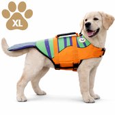 Honden Zwemvest Garnaal - Maat XL – Veiligheidsvest voor Honden – Met Handvat – Verstelbaar – Oranje