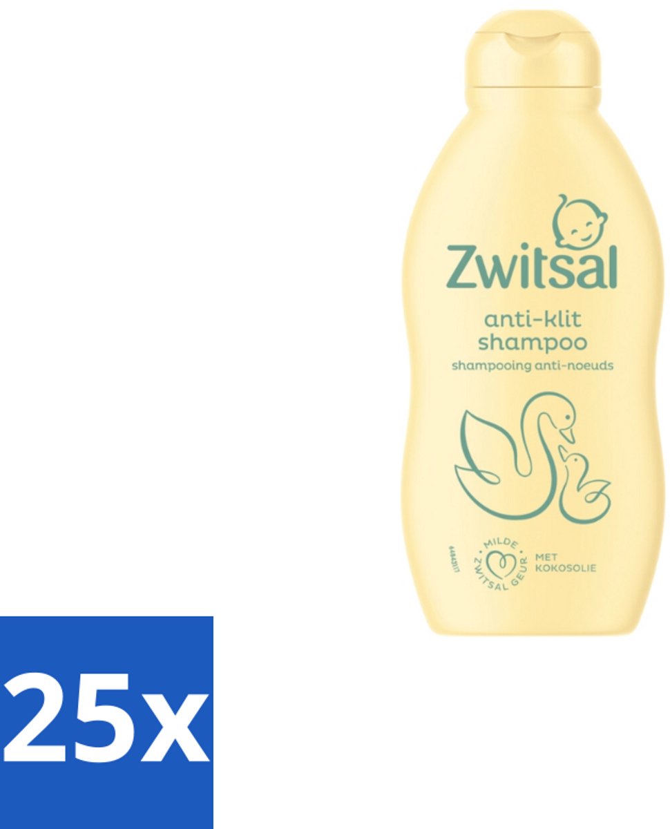 25 x Zwitsal Shampoo Anti-Klit 200 ml - Anti-klit Shampoo - Baby Haar Verzorging - Zwitsal Shampoo - Babyhuid Verzorging - Zwitsal Anti-klit