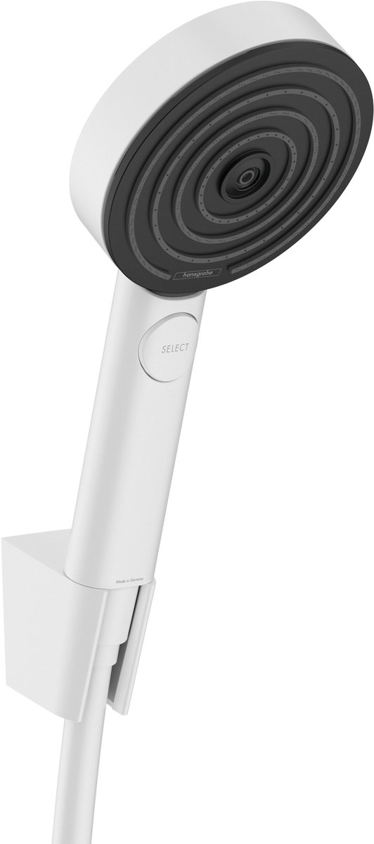 Hansgrohe Pulsify Select S - Set van douchekop, houder en slang, 3 straalsoorten, EcoSmart, mat wit 24305700