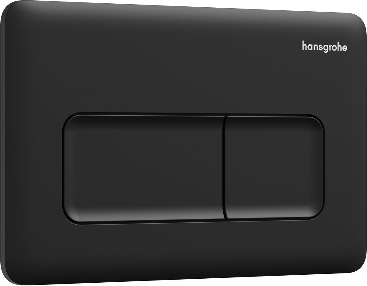 Hansgrohe IFrame Original Q Drukplaatvoor - dualflush - mat zwart