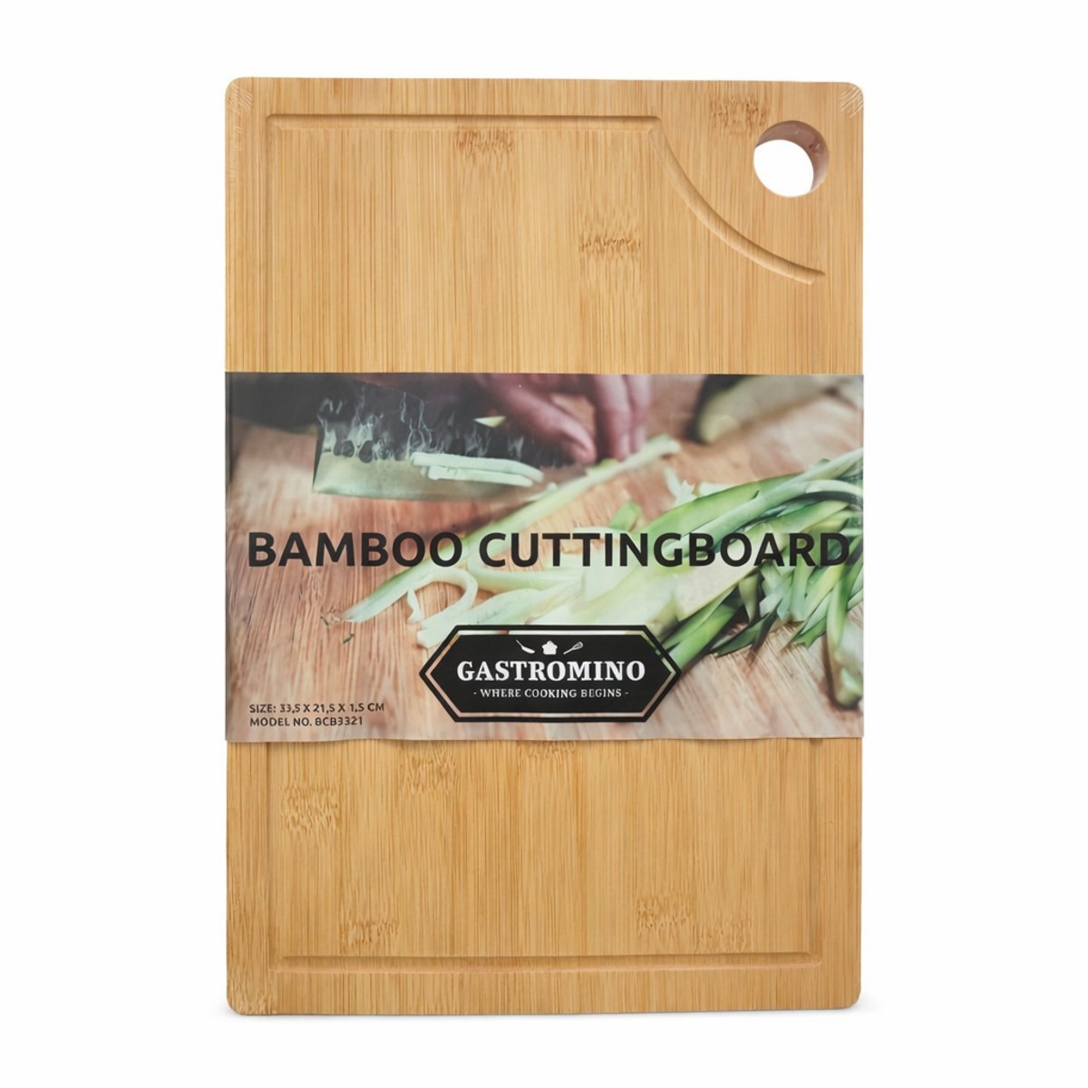 Bamboe Snijplank - Keuken - 33,5 x 21,5 CM - Met Sapgeul - Hout