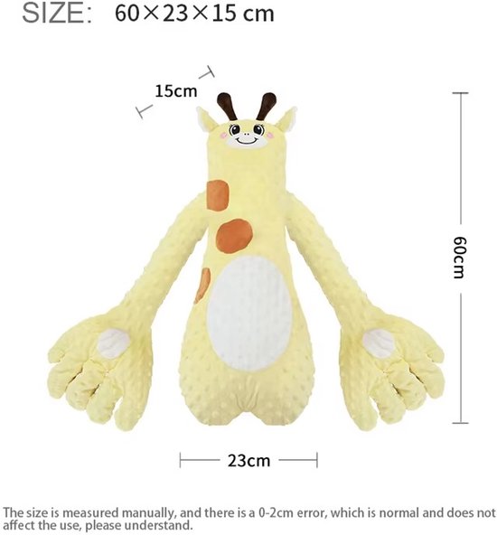 SUMOH® Baby Slaapknuffel Giraffe - Kalmerende Knuffel met Klopfunctie - Verzwaarde Handjes - Rustgevende Babyslaap Hulp van SUMOH — afbeelding 5