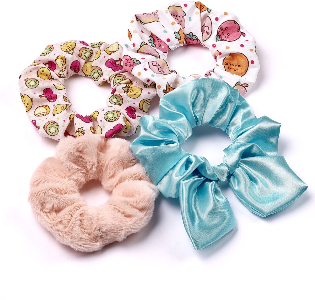 The Carat Shop - Nijntje Fruitige Scrunchie Set - Haarelastiekjes - 4 Stuks