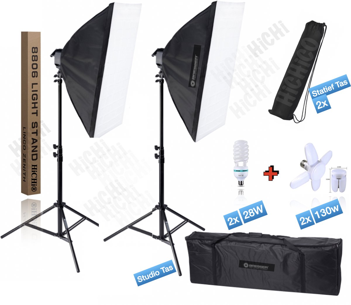 Professionele Studiofotografie Softbox Studiolampen – Fotografie Verlichting HiCHi®